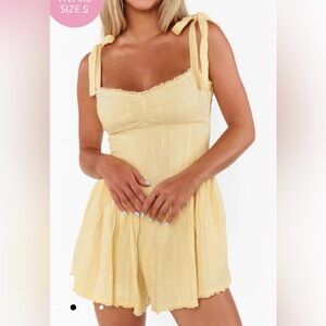 Show Me Your Mumu Regal Romper Lemonade Yellow Size Extra Small NWT